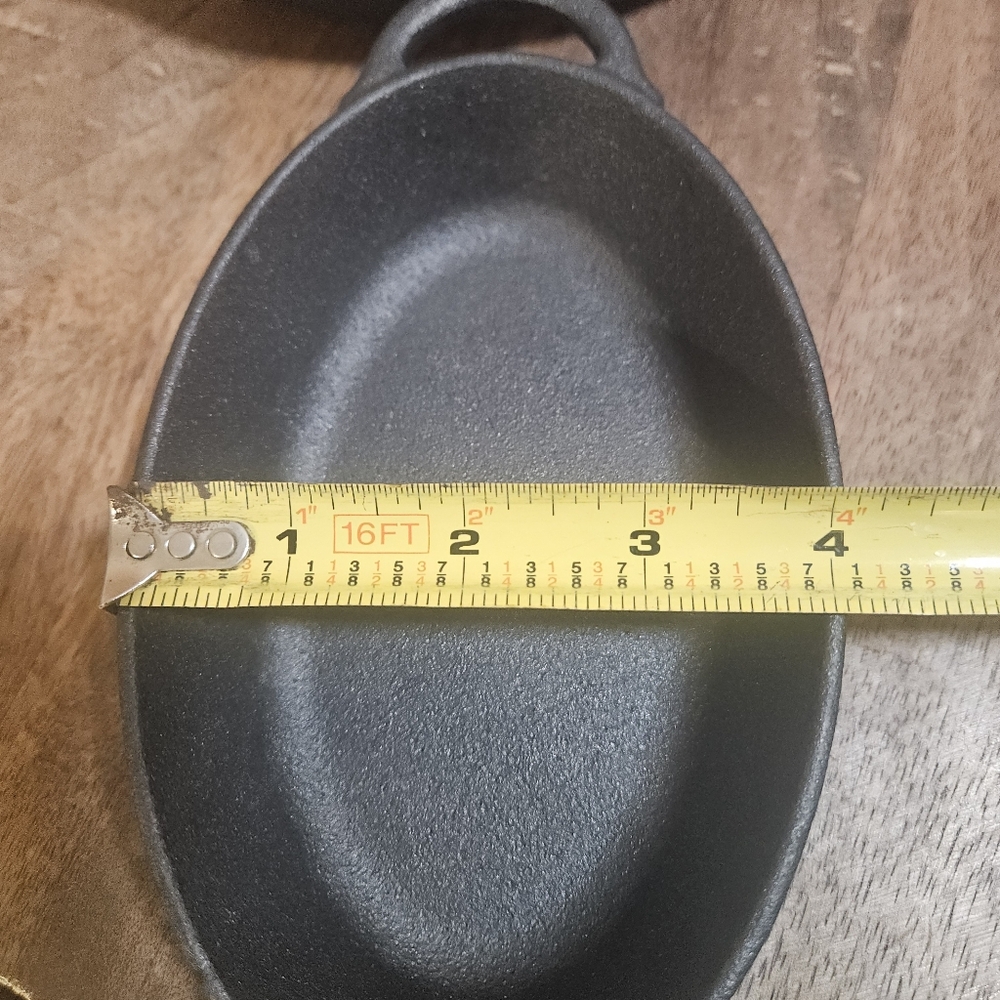 SET OF 2 PIONEER WOMAN MINI CAST IRON OVAL AU GRATIN SINGLE SERVE BAKING DISH - Picture 12 of 14